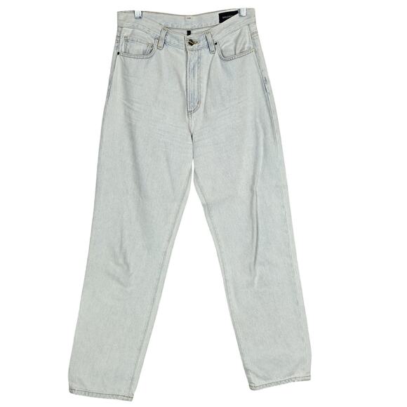 Goldsign Jeans Womens 28 High Rise Wide Barrel Leg Denim Light Wash USA Western - Picture 1 of 10